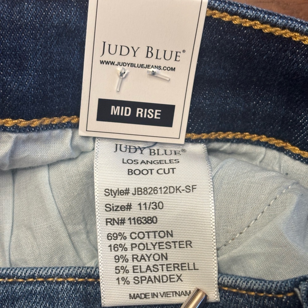 NWT Judy Blue Dark Wash Boot Cut Jeans - Picture 5 of 9
